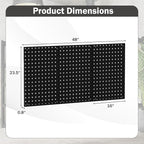 Goplus Garage Pegboard, Metal Pegboard Tool Organizer Kit with 3 Pegboards & 28 Pcs Hanging Accessories, Heavy Duty Wall Orga