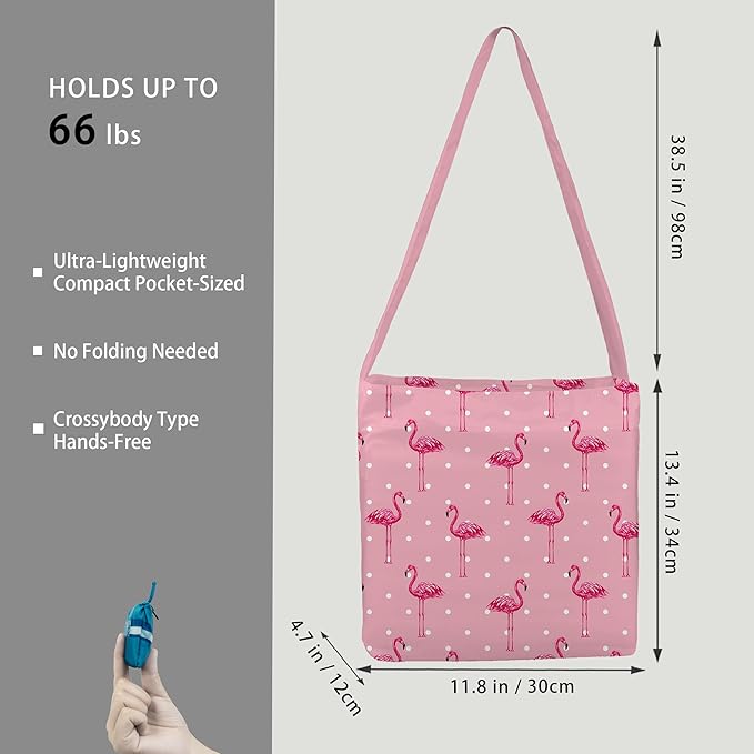 BeeGreen Reusable Grocery Shopping Bag -Travel Tote Bag - Foldable Compact Sturdy Bags