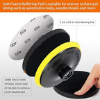 45PCS 5 Inch Wet Dry Sanding Discs Kit with Hook and Loop Backing Pad 5/8-11 and Foam, Angle Grinder Drill Sanding Attachment