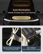 TPARTS Frunk LED Light Strip for New Tesla Model Y Juniper 2025, Flexible Silicone Waterproof Interior Lighting Bar,Tool-Free Installation Tesla Front Trunk Accessories Intelligent Ambient Lights