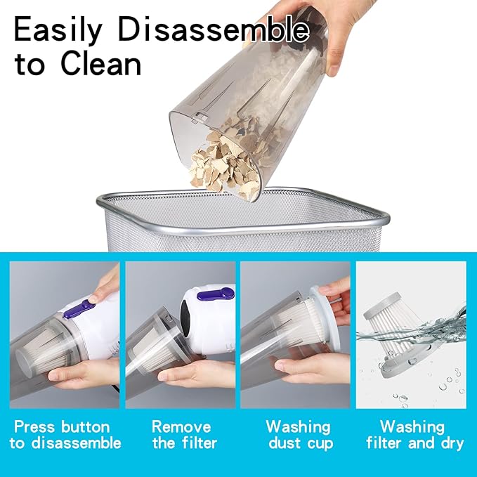 Intercleaner Corded Vacuum Cleaner, 15KPa Powerful Suction with 400W Motor, 12 in 1 Lightweight Bagless Stick Vac with Handhe