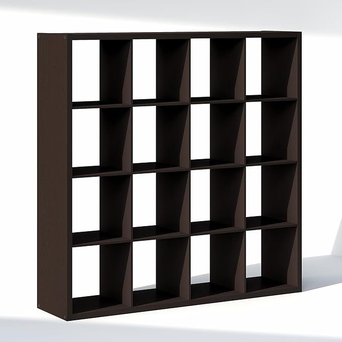 Furinno Cubic Closet Organizers and Storage, 16-Cube Closet Organizer, Open Shelf Closet Storage, Extra Thick Frame for Wardr