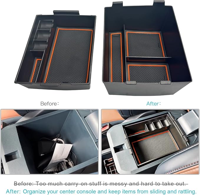 CDEFG for 2022-2026 Maverick Truck Center Console Organizer Tray 2022-2026 Maverick Armrest Trays Storage Box Coin Holder 202