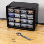 Akro-Mils 16-Drawer Plastic Drawer Storage Cabinet for Garage Organization, Beads, Makeup Organizer, Building Bricks Storage,