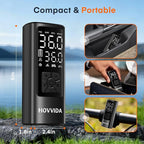 Tire Inflator Portable Air Compressor, Air Pump for Car Tires 150PSI with Digital Pressure Gauge, Auto Shut-Off, 3X Faster Inflation, Cordless Bike Pump for Car, Motorcycle, Bike, Ball