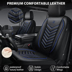 CAR PASS 3D Foam Faux Leather Car Seat Covers Front Seats,Waterproof Leather Front Seat Cover for Car,Universal Fit for SUV T