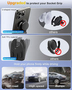 Vent or Dashboard Car Phone Mount for Popsocket, Dashboard Adapter Adhesive and Vent Clip, Compatible with Most Popsocket, Fits All Smartphone