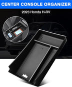 Autorder Center Console Organizer for 2023-2026 Honda HR-V HRV Accessories Armrest Storage Box Secondary Insert Tray with 2 Color Mats