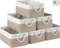 Storage Baskets for Shelves 13.8x9.8x6.7 Inch, Foldable Fabric Storage Bins with Handles, Small Storage Baskets for Organizin