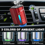 LWW Smart Car Air Freshener - 3 Levels Strength with Ventilation Clip, Rechargeable Car Fragrance Atomizer - with 8 10ml Bott
