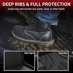LASFIT Floor Mats for BMW 5 Series G60 2024 2025 2026 530i 540i xDrive, 100% TPE All Weather Custom Fit Floor Liners 1st & 2nd Row Car Liners Accessories Full Set, Black