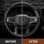 West Llama Customized Auto Car Steering Wheel Cover for Dodge RAM 1500 2500 3500, 15.5-16 inch (Gray-Large Size)