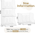 Sonyabecca Purse Storage Organizer for Closet : Adjustable 3-Pack Dividers Handbag Organizer - Stackable Wire Handbags Storag