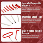 Wind Shear Portable Car Tool Kit, Multifunctional Stainless Steel Car Tools with J-Hook,17 PCS with Carrying Bag