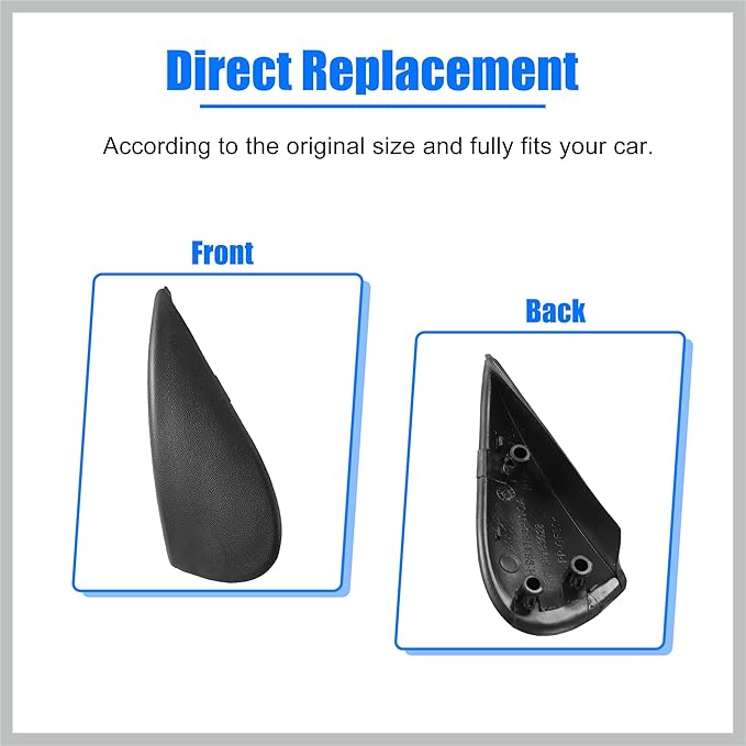 1 Pair Front Left and Right Mirror Corner Triangle Fender Cover Rearview Triangle Trim Panel for Nissan Versa 1.6L at Sedan S 96318-3BA0A 96319-3BA0A Replacement Car Parts