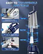 AHNR Handheld Vacuum Cordless, 16000PA Powerful Suction Hand Held Vacuum Dust Busters Cordless Rechargeable with LED Light & 