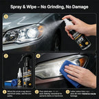 Headlight Restoration Kit, Car Headlight Cleaner, No Power Tools Needed Spray & Wipe, Restores Clarity & Shine, Long-Lasting 