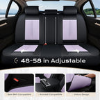 Coverado Car Seat Covers Full Set, Car Seat Protector Waterproof, Nappa Leather Car Seat Cushion, Seat Covers for Cars, Front