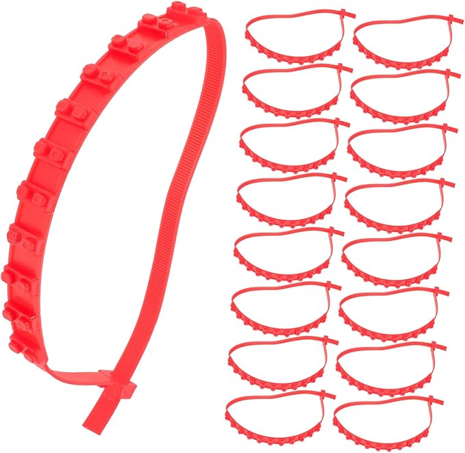 20Pcs Durable Car Snow Chains Skid Zip Tie Traction Devices for Trucks Electric Vehicles Cars Easy Installation Wide Fit for 