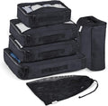 5 Piece Packing Cubes for Travel in Sizes (X-Large, Large, Medium, Small) by Pebbler | Organizers for Suitcases, Carry Ons, D