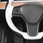 MEWANT DIY Stitching Steering Wheel Cover Wrap for Tesla Model 3 Highland 2023-2025/Model Y 2025 Highland for Tesla Model 3/Model Y Accessories(3D Style)