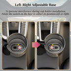 Universal Cup Holder Expander | 65-108mm Adjustable Car Adapter | Non-Slip Base for Bottles, Mugs & Handled Cups | Fit for Truck, RV, SUV, Car, Boat