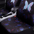 Flying Banner Butterfly car seat Covers ful Set Fashion Universal Lady Woman Female Rear Bench Split Colorized (Muti-Color, F