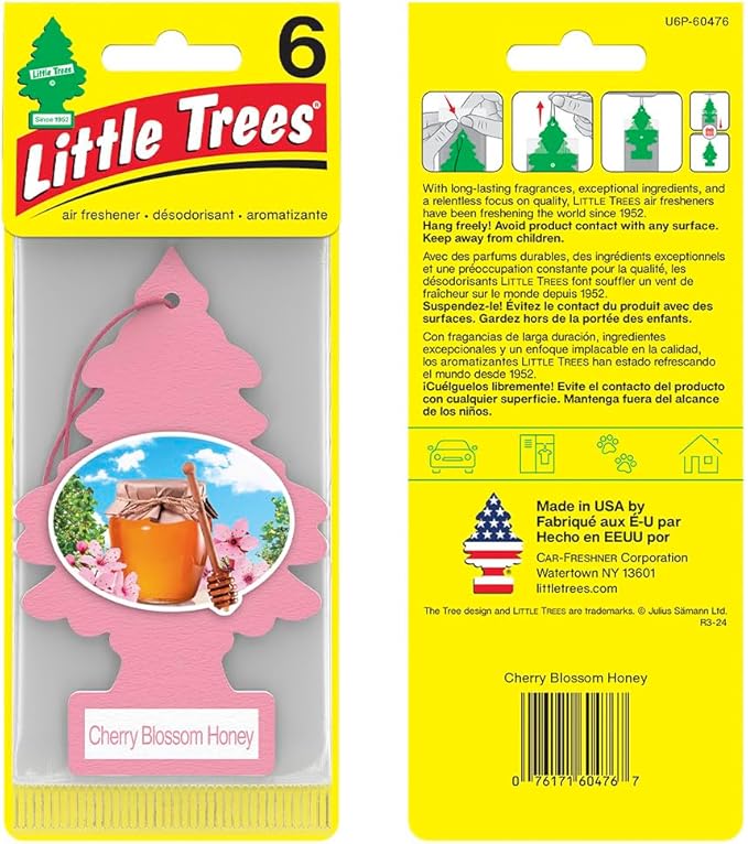 LITTLE Air Fresheners Car Air Freshener. Hanging Tree Provides Long Lasting Scent for Auto or Home. Cherry Blossom, 24 Air Fr