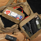 KRYDEX Clear Top Insert Bag with Hook Panel Tactical Packing Cube Travel Organizer Bag (Large-CB)