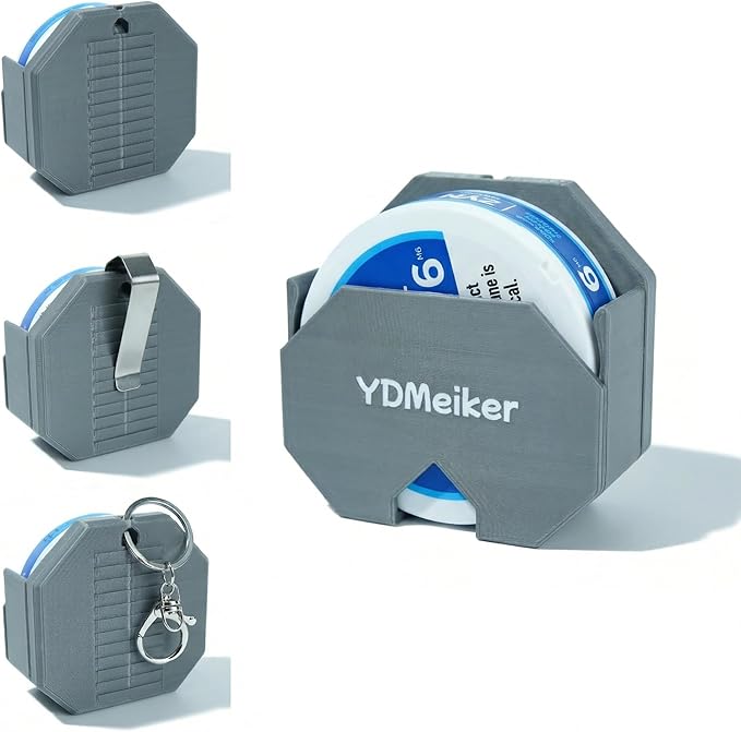 Pouch Can Holster for Car & Belt Fits Zyn Can Tins, Holster Clip to Belt or Car Sun Visor, Keychain for Can - Silver