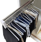 Pull Out Clothes Rail Extendable Pull Out Closet Rod - Wardrobe Pull-Out Trousers Rack, Adjustable 30-80Cm Wardrobe Rail Clot