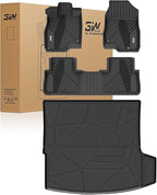 3W Floor Mats&Cargo Liner Fit Acura RDX 2019-2024 2025 2026 TPE All Weather Custom Fit Floor Liner for Acura RDX 1st and 2nd Row Full Set Car Liners Black