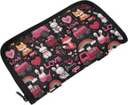 Car Tissue Holder Car Visor Organizer Tissue Box Holder for Car Sun Visor Organizer with Car Vehicle Accessories Essentials Interior for Women Men Valentines Fox Bunny Cars Black