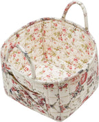 Boho Fabric Storage Basket, Large Capacity Laundry Basket, 12.2'' x 10.23'' x 10.23'' Collapsible Laundry Hamper with Easy Ca