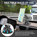 Truck Vacuum Suction Cup Windshield Tablet Mount, Dashboard Heavy Duty 360° Rotation Tablet Holder for Car Tractor, Fit for iPad Pro 12.9 Air Mini, Galaxy Tab and 6.1-15.6" Device with Case