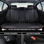 Coverado Automotive Seat Covers 5 Seats, Leather Seat Covers Fullset, Black Car Seat Covers, Luxury Car Seat Covers, Seat Cus