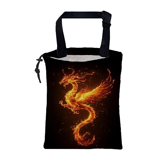 Car Trash Bag Dragon Fire Leak-Proof Car Garbage Bag with Drawstring Foldable Canvas Trash Bin with Adjustable Buckle for Car Accessories, Travelling, Camping