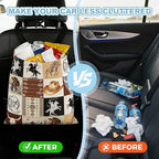 Western Cowboy Car Trash Bag - Waterproof Car Trash Bag Hanging Leakproof Car Garbage Bag - Washable Reusable Trash Bag for Car Interior Hanging Organizer Storage Vehicle Travelling Camping