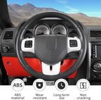 Linskip Steering Wheel Trim Compatible with Dodge Journey 2013-2022 & Charger/Challenger/Durango/Dart 2009-2014, Journey Steering Wheel Cover, Journey Interior Accessories 3Pcs(White)