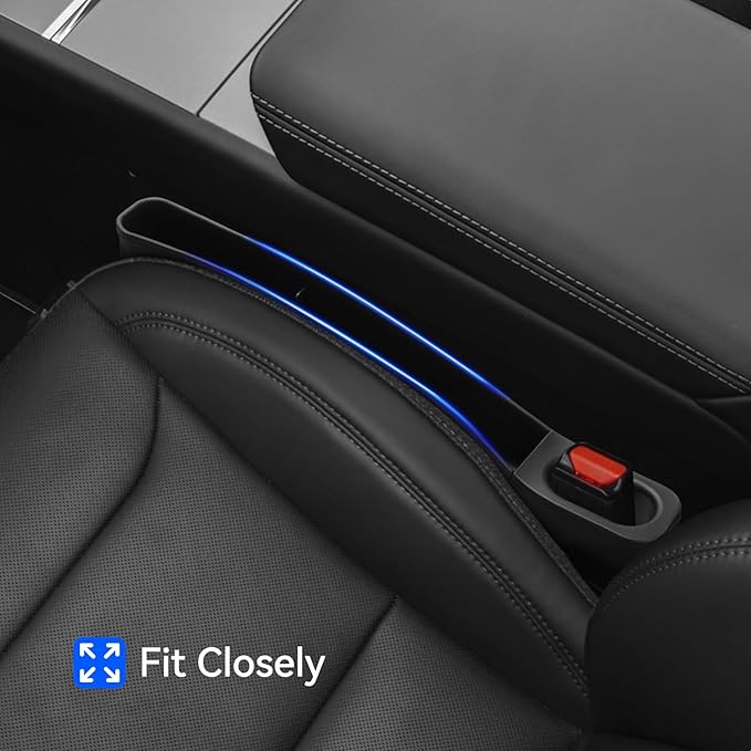 Car Side Seat Gap Filler Organizer Compatible with Tesla Model Y, Fit Tesla Model 3 (My/3) 2019-2026 Car Gap Seat Filler 2 Pack