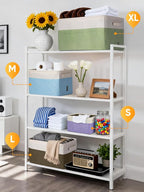 BALEINE 1 Pack Fabric Closet Storage Bins for Shelves, Linen Closet Organizers and Storage, Decorative Baskets for Organizing