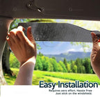 ZONETECH Cling Glare Reducer Sun Shade Side Window Sunshades Car Curtains UV Rays Visor Protection Universal Fit Protects from Sun- for All Year Round Use. Perfect for Road Trips (4 Pack)