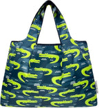 allydrew Large Foldable Tote Nylon Reusable Grocery Bags, 6 Pack