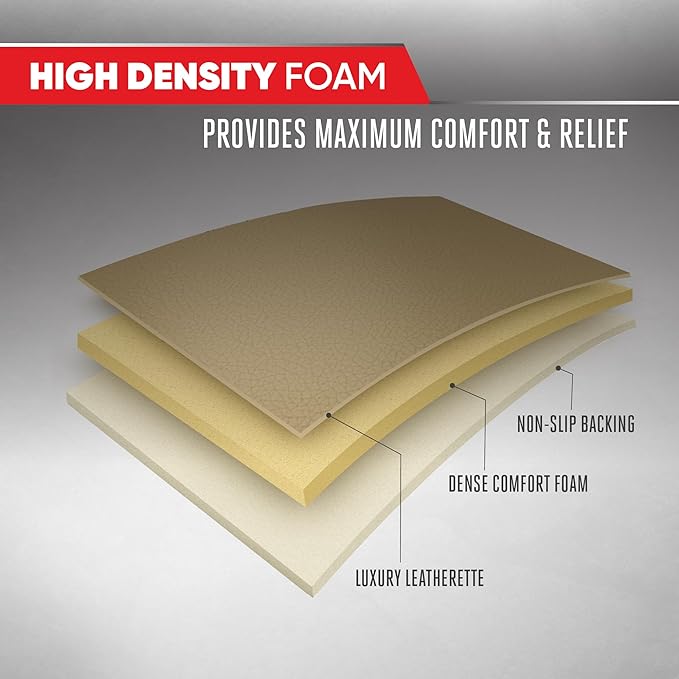 Motor Trend Seat Covers for Cars Trucks SUV, Faux Leather Beige Padded Seat Covers with Storage Pockets, Premium Interior Car
