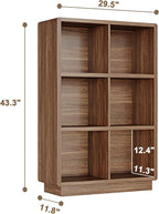 ChooChoo 3-Tier Bookshelf, 6 Cube Storage Organizer, Wooden Bookcase with Storage, Cube Storage Bookshelf for Bedroom and Hom