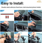 Aunginsy Dashboard Phone Holder Compatible with Ford Maverick 2022 2023 2024, Car 8-inch Navigation Screen Upper Panel Fixed Clip with Mobile Phone Stand/Walkie Talkie Bracket/Radio Mount Accessories