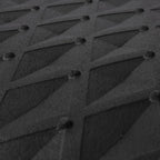 CAR PASS Black Rubber Car Mats, All-Weather Floor Mats Full Set Durable Anti-Slip 3D Rhombus Waterproof Automotive Pad Trim to Fit Liner Universal Fit for Sedan SUV Truck Van, 4 Pcs All Black Rubber