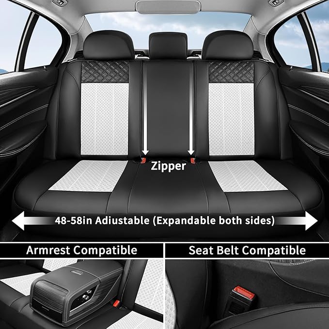 FLORICH Automotive Car Seat Cover Full Set Air Mesh Leather Car Seat Covers 5 Seats Car Protector Cushion Cars Interior Acces