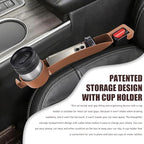 2PCS Car Seat Gap Filler Organizer, Console Side Organizer, Seats Gap Organizer with Phone Holder, Multifunctional Car Seat Filler Gap Space Prevents Things Dropping for Most Vehicles (Orange)