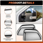 ACLONG Chrome Tow Mirror Cover Caps Left & Right Rearview Side Mirror Covers Compatible with Ford F250 F350 F450 Super Duty 2017-2024 Replaces HC3Z-17D743-AA-1 Pair